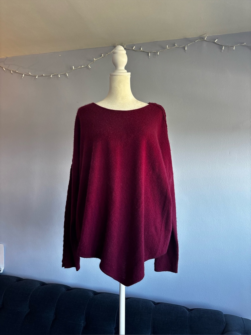 Neiman Marcus Cashmere Burgundy Sweater